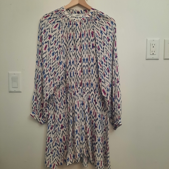 Isabel Marant Etoile Amandine Multicolor Long Sleeve Dress - Picture 5 of 9